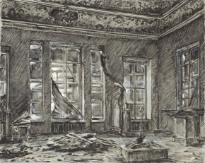 Русский музей. После обстрела. Зал искусства первой половины XVIII века