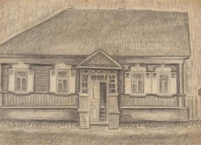 Рогачев. Дом с наличниками