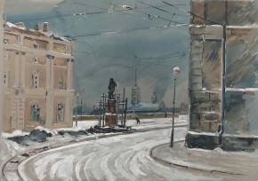 Ленинград. Площадь у памятника Суворову