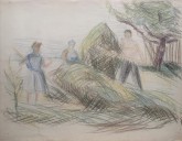 Сметывают стог