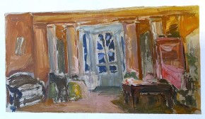 Эскиз декорации к пьесе А. П. Чехова «Чайка»