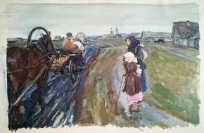 Иллюстрация к рассказу А. П. Чехова «Спать хочется»