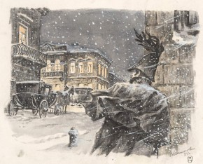 Герман у дома графини