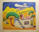 Эскиз декорации к пантомиме по азербайджанской сказке «Зулейка»