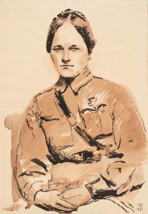 Санитарка Л. Орлова, награждена орденом Kрасного Знамени...