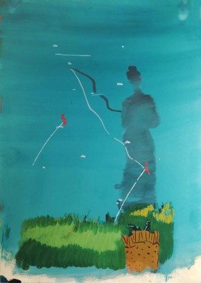 Вариант обложки для сборника А. П. Чехова «Пестрые рассказы». На тему рассказа «Дочь Альбиона»