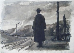 Гуров на платформе. Иллюстрация к рассказу А. П. Чехова «Дама с собачкой»