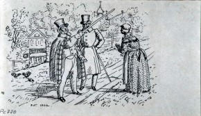 Разговор на улице (Господа на улице у дома штопальщика)