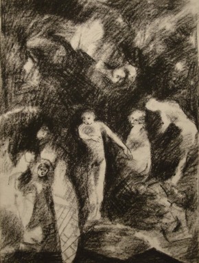 Композиция (Сцена с Лазарем и летящей фигурой)