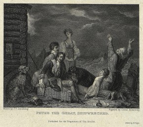 Петр I после кораблекрушения