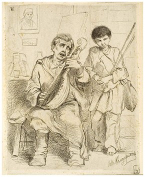 Слепой бандурист и мальчик