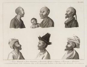 7 изображений. 1-2. Бонзы китайские. 3. Дитя китайское. 4. Китайский купец. 5. Парзис. 6. Бенгалец. 7. Армянин