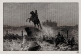 Памятник Петру I во время наводнения