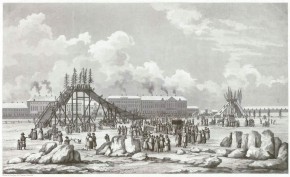 Горы на льду Невы / Ледяные горы на Неве