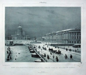 Вид Исаакиевской церкви и моста