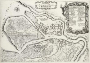 План крепости, города и местоположение Санкт-Петербурга