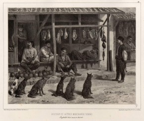Татарский мясник и другие торговцы в Бахчисарае. «Boucher et autres ...»