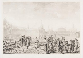 Красная площадь между Воскресенскими и Никольскими воротами