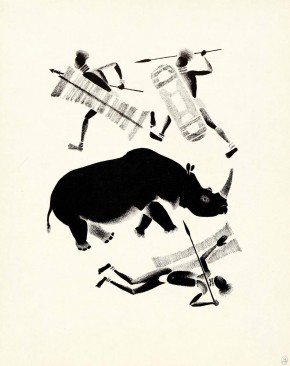 Африка. Охота на носорога