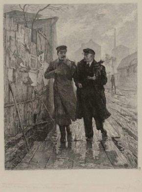Товарищ Ленин и товарищ Сталин перед Октябрем / На Выборгской стороне