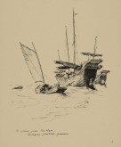 Лист № 18. В устье реки Янцзы, большие рыбачьи джонки