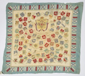 Носовой платок с изображением гербов губерний Российской империи