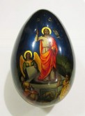 Яйцо пасхальное с изображением сцены Воскресения Христова, Собора Василия Блаженного и Спасской башни Кремля