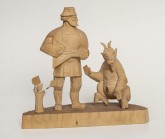 Балда с балалайкой и сидящий бес