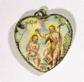 Образок-сердечко «Крещение Христа. Бичевание Христа»