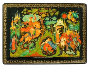 Шкатулка «Сказка о мертвой царевне и о семи богатырях»