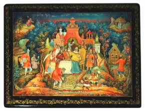 Шкатулка „Сказка о рыбаке и рыбке“