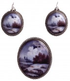 Брошь и серьги