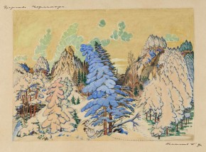 Эскиз декорации «Царство Черномора»