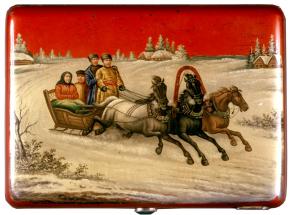 Портсигар «Зимняя тройка»