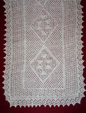 Пуховый платок «в колечко»