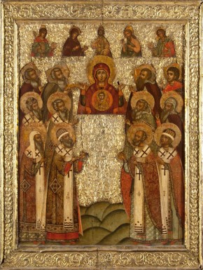 Богоматерь Знамение, с деисусом и избранными святыми