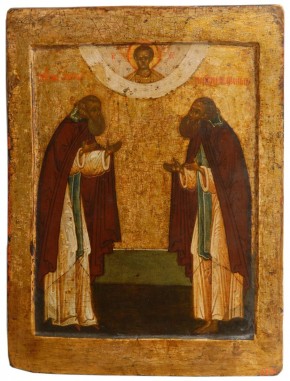 Святые Сергий Радонежский и Варлаам Хутынский