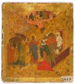 Икона двусторонняя. Воскрешение Лазаря и Вход в Иерусалим