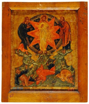 Икона двусторонняя Преображение и Благовещение