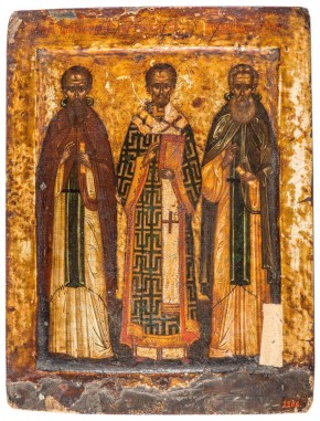 Три святых - Варлаам, Иоанн Златоуст и Сергий