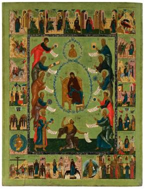 Похвала Богоматери с Акафистом в 24-х клеймах