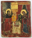 Икона двусторонняя Вход в Иерусалим и Благовещение