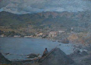 Берег и горы в Ялте