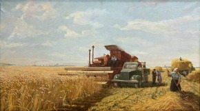 Уборка урожая в колхозе им. Сталина Череповецкого района