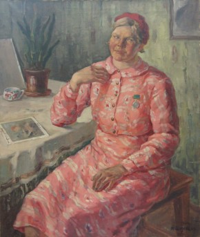 Портрет Коротковой Л.Н., свинарки колхоза "Будёновец"