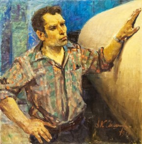 Портрет В. А. Захарова, делегата XXV съезда КПСС. Архбумкомбинат