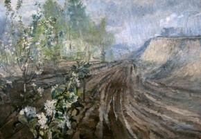 Яблони в дождь 