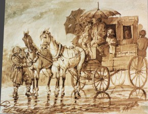 Под дождем в дилижансе на Черную речку