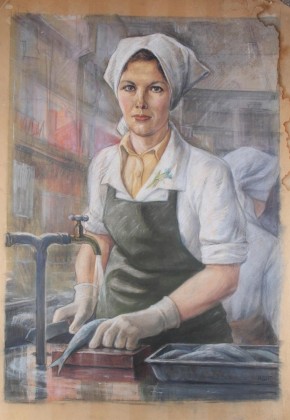 Валя Ковалёва – рыбообработчица Калининградского рыбоконсервного комбината