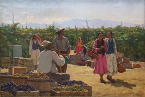 На винограднике